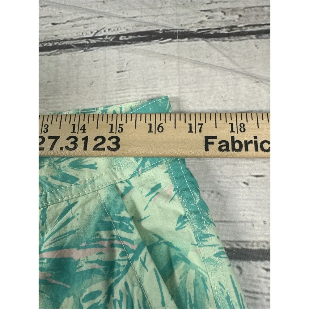 Columbia Men's Washed Out Printed Short  Ice Green SKETCHY Palms Print Size 32